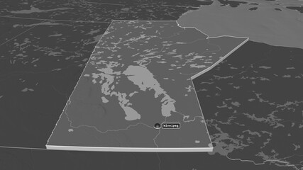 Manitoba, Canada - extruded with capital. Bilevel