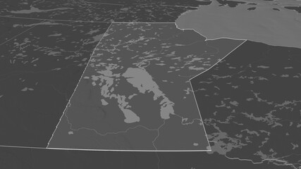 Manitoba, Canada - outlined. Bilevel