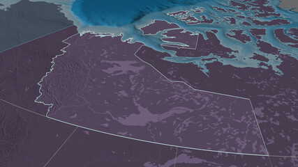 Northwest Territories, Canada - outlined. Administrative