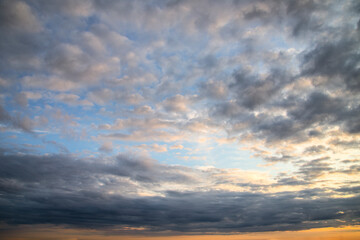 Stunning landscape image of Summer sunset colorful vbrant sky