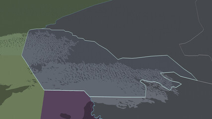 Lac, Chad - outlined. Administrative