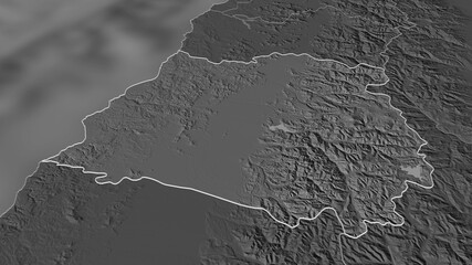 Maule, Chile - outlined. Bilevel