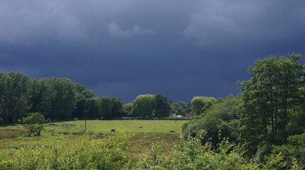 Fototapeta na wymiar Dark sky countryside