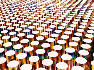 Fototapeta premium Absrtact pattern of multicolored rods in rows