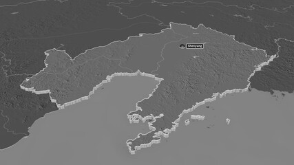 Liaoning, China - extruded with capital. Bilevel