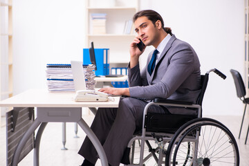 Disabled employee in the office