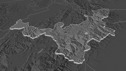 Boyacá, Colombia - extruded with capital. Bilevel