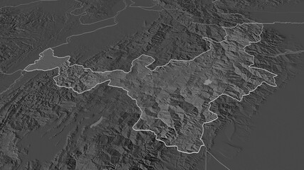 Boyacá, Colombia - outlined. Bilevel