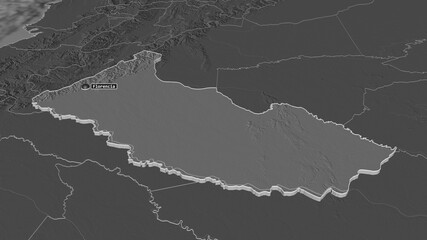 Caquetá, Colombia - extruded with capital. Bilevel