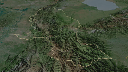 Norte de Santander, Colombia - outlined. Satellite