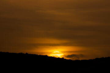 Obraz premium Sunset over the dunes - Armação de Pêra, Portugal