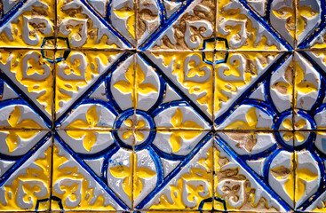 Portuguese colonial tiles in São Luiz City, Maranhão State.