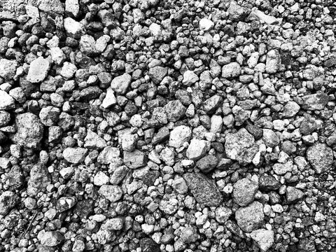 Textura en escala de grises de rocas pequeñas