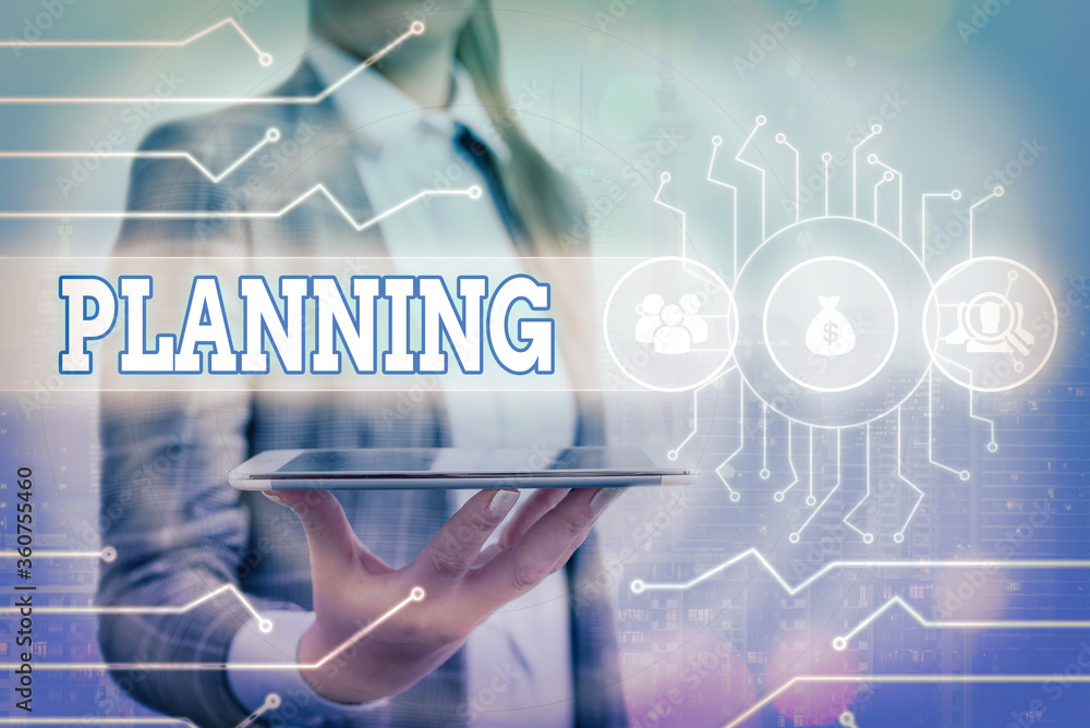 Aufkleber conceptual hand writing showing planning. concept meaning achieving desired results is the first and