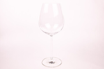 Empty wine glass. isolated on a white background