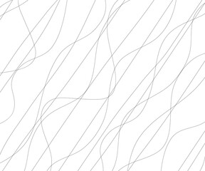 Line abstract seamless pattern with hand drawn lines. wavy striped vector illustration