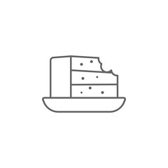 Cafe, Cake, mall icon. Element of trade mall icon. Thin line icon for website design and development, app development. Premium icon