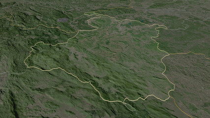 Karlovacka, Croatia - outlined. Satellite