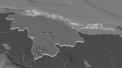 Villa Clara, Cuba - extruded with capital. Bilevel