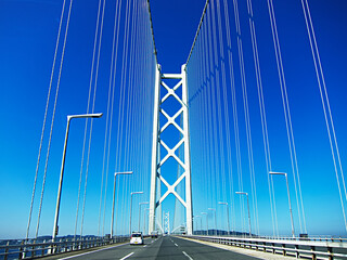 明石海峡大橋・淡路島