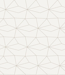 Continuous Simple Vector Polygon Grid Texture. Repetitive Line Graphic Continuous Lattice Pattern. Seamless Geometric Triangle 