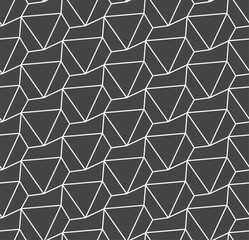 Repeat Tileable Vector Continuous Design Pattern. Repetitive Classic Graphic Web Deco Texture. Seamless Black Geo Repeat Texture. 