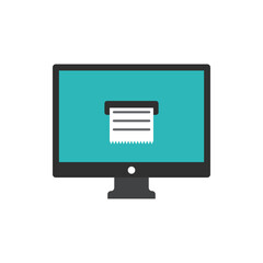 online banking report colored icon