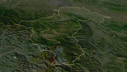 La Vega, Dominican Republic - outlined. Satellite