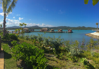 Fototapeta na wymiar Amber Cove cruise port view, Dominican Republic