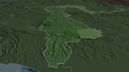 San Salvador, El Salvador - outlined. Administrative