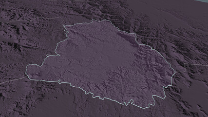 Maekel, Eritrea - outlined. Administrative