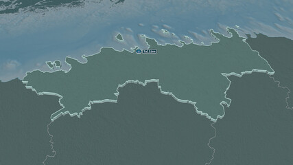 Harju, Estonia - extruded with capital. Administrative