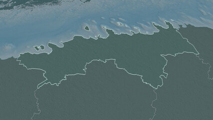 Harju, Estonia - outlined. Administrative