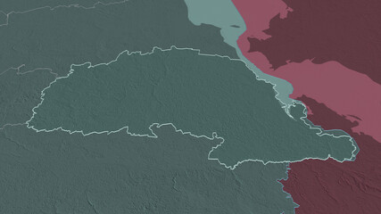 Põlva, Estonia - outlined. Administrative