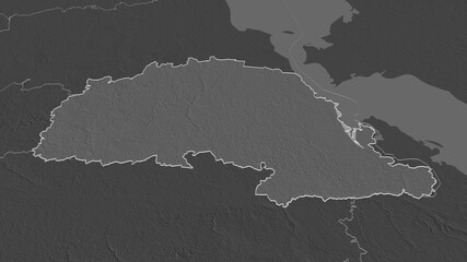 Põlva, Estonia - outlined. Bilevel