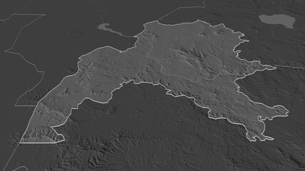 Benshangul-Gumaz, Ethiopia - outlined. Bilevel