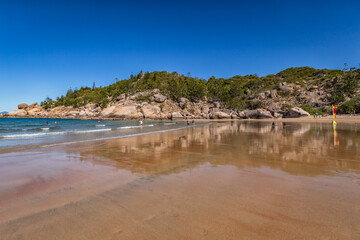 A tropical island beach 