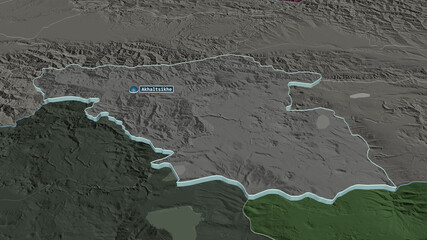 Samtskhe-Javakheti, Georgia - extruded with capital. Administrative