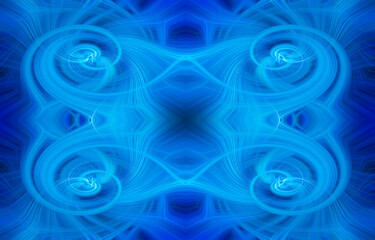 Beautiful abstract background wallpaper swirl twirl made of macaw feathers, blue style