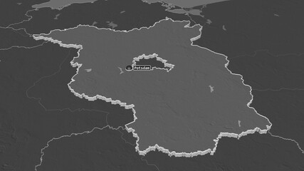 Brandenburg, Germany - extruded with capital. Bilevel