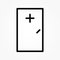 outline health door icon vector illustration