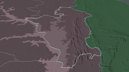 Oti, Ghana - outlined. Administrative