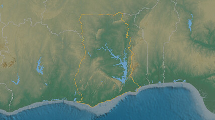 Ghana - overview. Relief