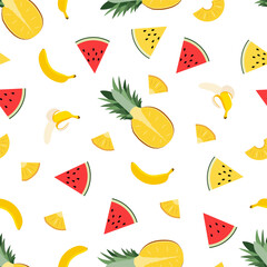 Tropical Pattern with Pineapple, Banana 