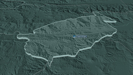 El Progreso, Guatemala - extruded with capital. Administrative