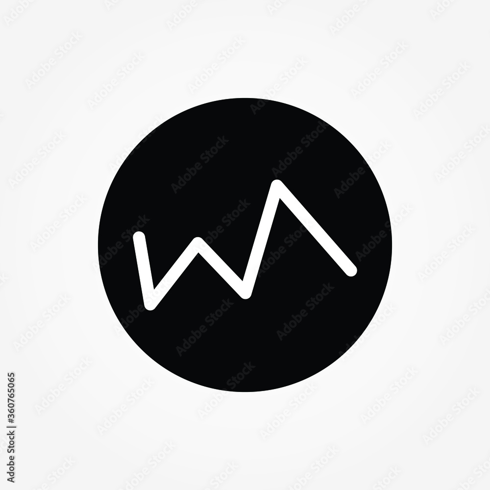 Poster button graph icon vector illustration