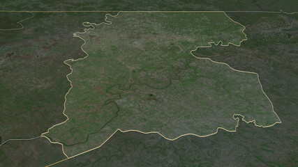 Gabú, Guinea-Bissau - outlined. Satellite