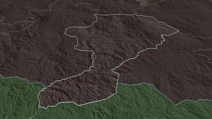 Intibucá, Honduras - outlined. Administrative