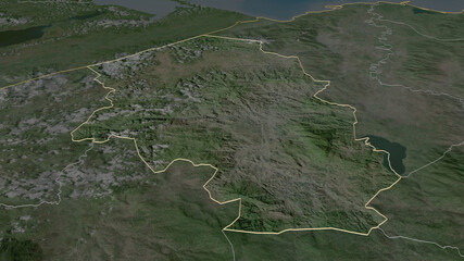 Santa Bárbara, Honduras - outlined. Satellite