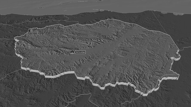 Olancho, Honduras - extruded with capital. Bilevel